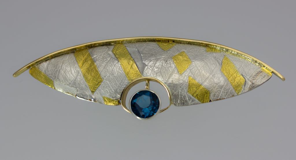 Topaz Leaf Pin