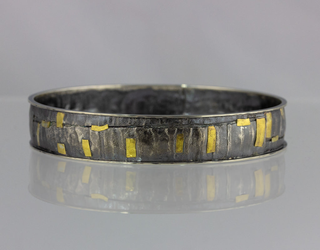 Fused Texture Bangle with Rims