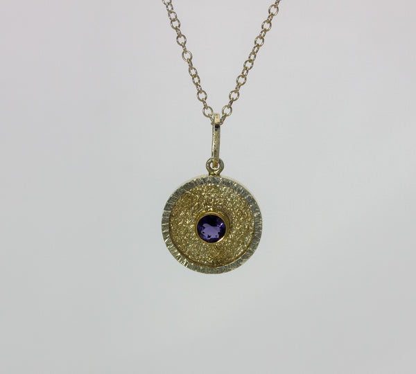Iolite Round Pendant