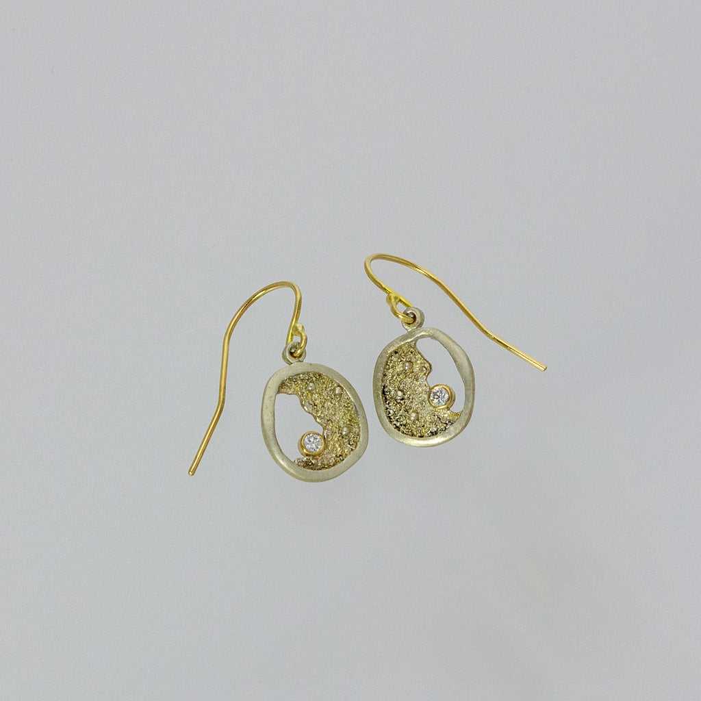 Broken Ice Free-Form Diamond Dangles