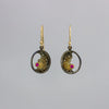 Broken Ice Oval Ruby Dangles