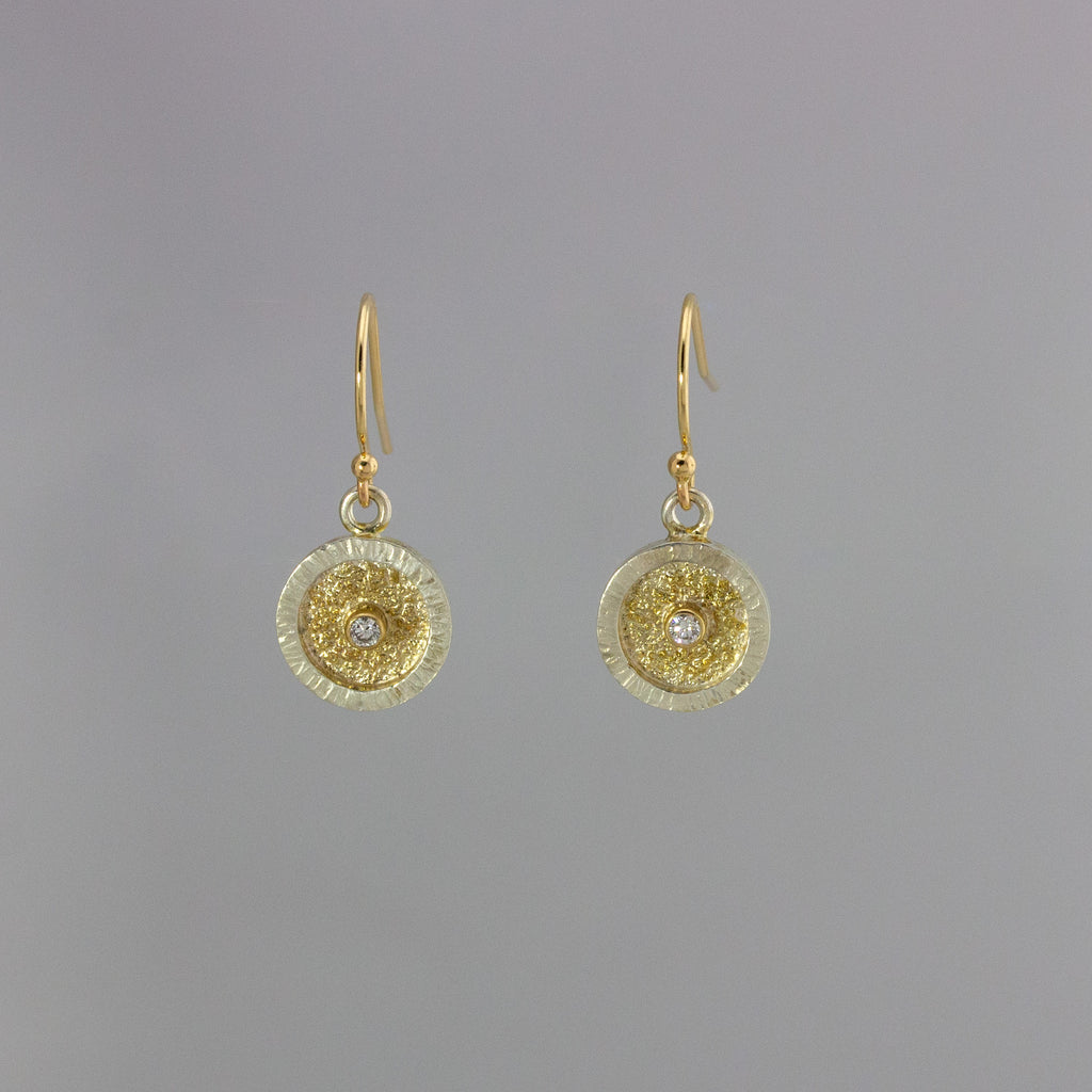 diamonds in 18K and sterling silver