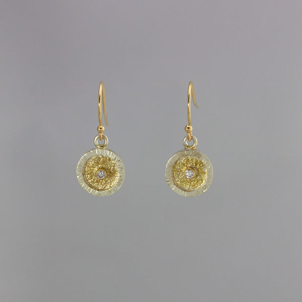 diamonds in 18K and sterling silver
